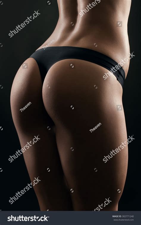 Sexy Womans Sport Buttocks Black Lingerie Stock Photo Shutterstock