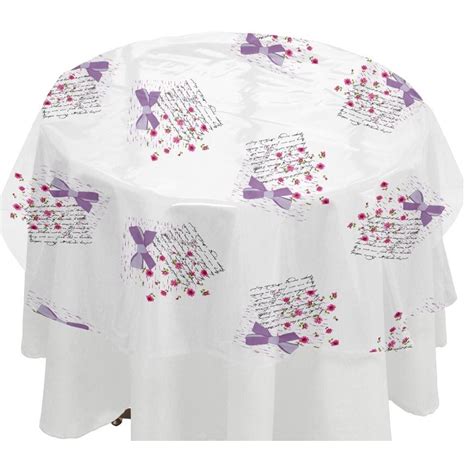 Nappe imperméable ronde en PVC D 160cm romance