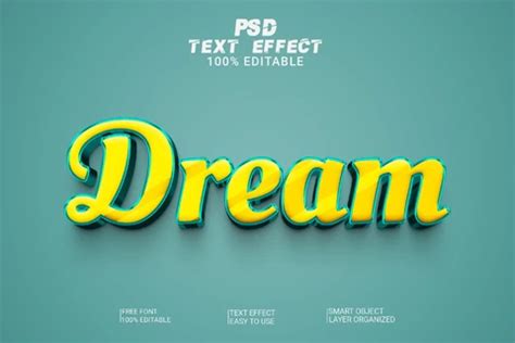 Yellow 3D Text Effect | Free Photoshop PSD File