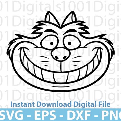 Chesire Cat Svg Etsy