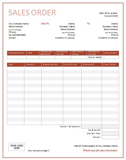 sales order template  dotxpdfxltxxlsx formats