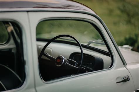 Steering Wheel in Vintage Car · Free Stock Photo