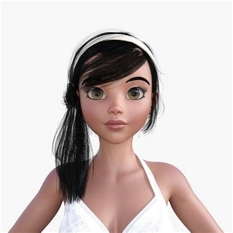 Cartoon Brunette Girl