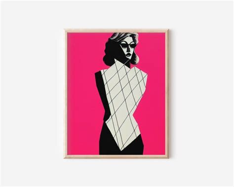 Printable Abstract Woman Wall Art Geometric Female Body Hot Etsy