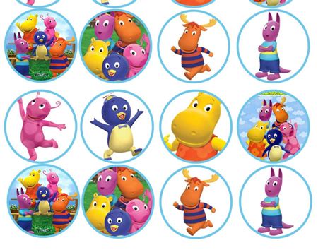 Backyardigans Edible Round Cupcake Fairy Cake Toppers Icing