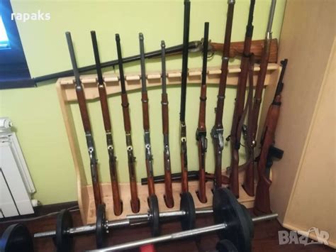 Поставка за стена стойка за оръжие, пушка, пистолет, револвер, автомат ...