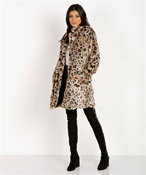 Bb Dakota Rooney Leopard Faux Fur Coat Bh400152 Free Shipping At