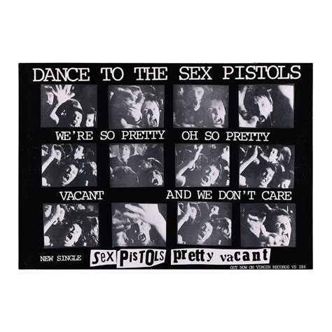 Lot Pretty Vacant Promotional Poster Sex Pistols