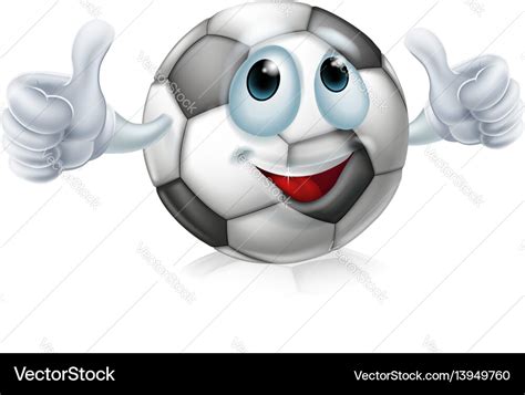 Cartoon soccer ball character Royalty Free Vector Image