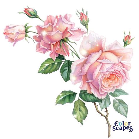 Pin On Flores Vintage Roses Flower Painting Flower Drawing