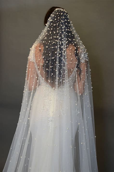CAMILLE Cascades of Pearls Royal Cathedral Veil in 2023 | Cathedral