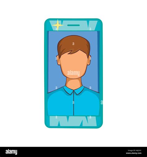 Photo In Mobile Phone Icon Cartoon Style Stock Vector Image And Art Alamy