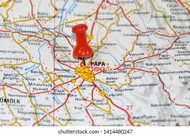 Location On Map Papa City Hungary Stock Photo 1414480247 | Shutterstock