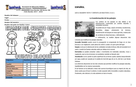 Evaluacion Del Bloque De Historia Cuarto Grado Infoupdate Org