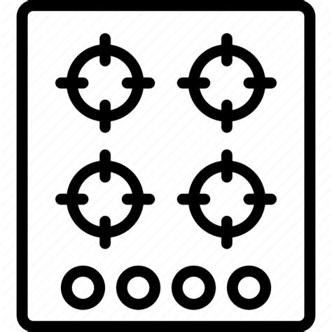 Gas Hob Induction Kitchen Rings Icon Download On Iconfinder