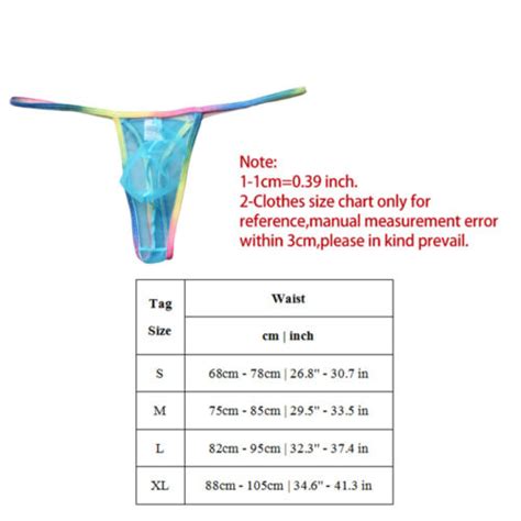 Mens Thong Underwear Sheer Mesh T Back Sexy Bikini G String Briefs Colorful Ebay
