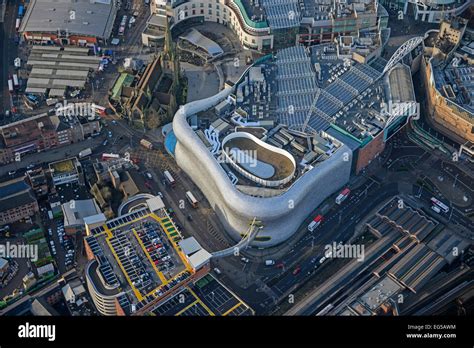 aerial view   bull ring shopping centre  birmingham west midlands stock photo alamy