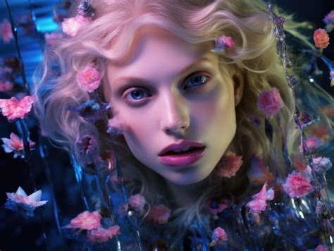 Premium AI Image Fashion Closeup Photo Of Blonde Ophelia