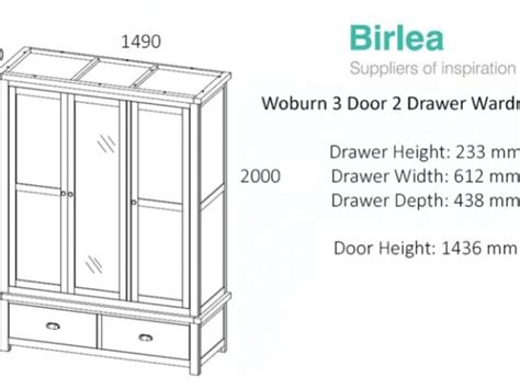 Birlea Woburn Oak Door Drawer Wardrobe By Birlea