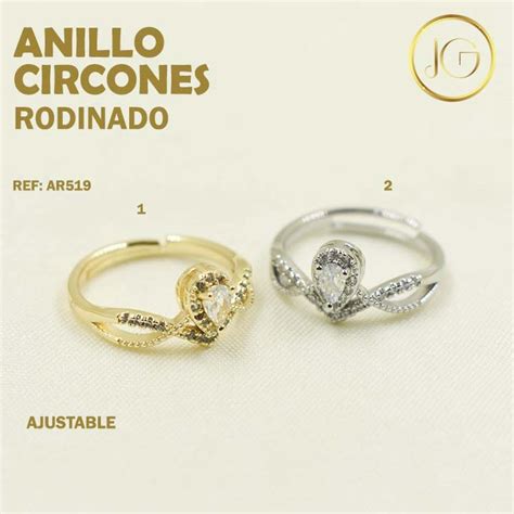 Anillo Rodinado Ajustable Circon Cruzado Bisuteria Jg