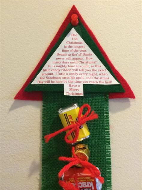 Advent Calendar Made With Felt Yarn And Burlap Just Add A Bell To The