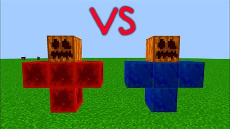 Redstone Golem Vs Lapis Lazuli Golem In Minecraft Youtube