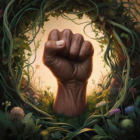 raised fist background premium ai generated image