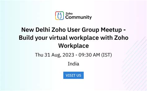 New Delhi Zoho User Group Meetup Build Your Virtual Workplace With