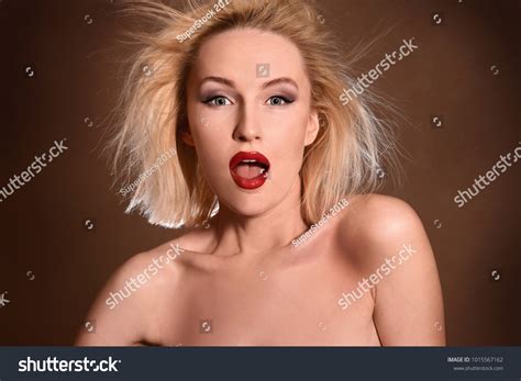 Beautiful Naked Blonde Woman Blue Eyes Stock Photo Shutterstock