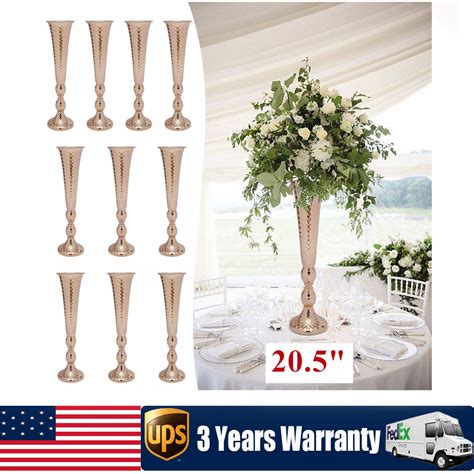 Pcs Tabletop Metal Wedding Trumpet Vase Centerpiece Table Decor