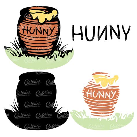 Winnie The Pooh Hunny Pot Svg Hunny Svg Honey Svg Hunny Clipart