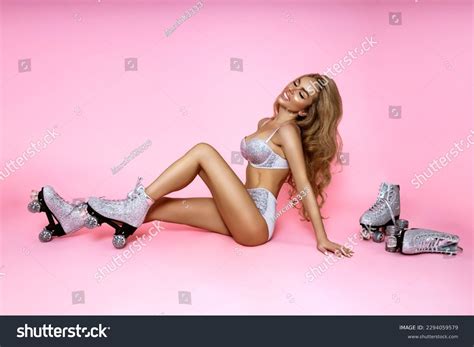 Sexy Girl Wearing Bikini Silver Glitter Stock Photo 2294059579 Shutterstock