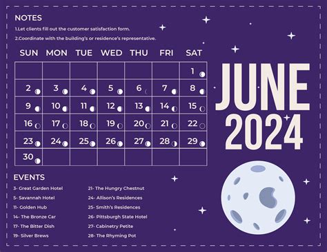 April 2024 Calendar With Moon Phases - Download in Word, Illustrator