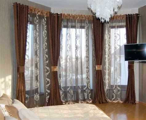 Дизайн штор на два окна на одной стене - 87 фото