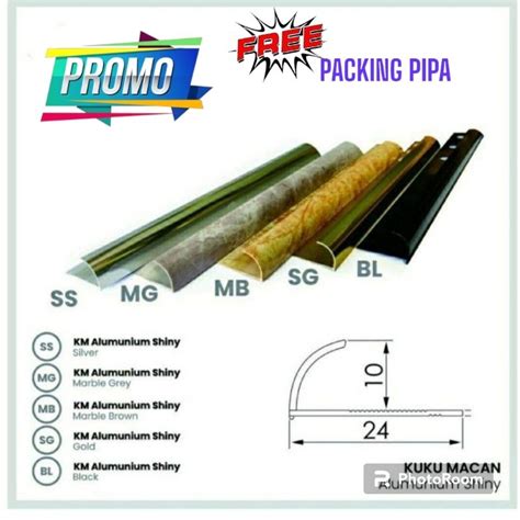 Jual Kuku Macan Kucan Alumunium Tebal Tile Trim Bon Bon Corner Trim