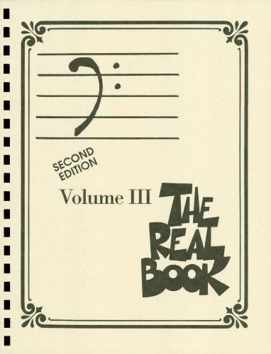 The Real Volume Iii Bass Clef Edition Real S Hal Leonard