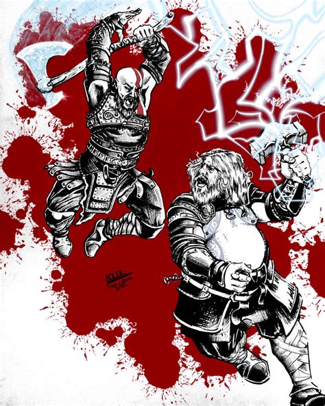 Kratos Vs Thor Comic Art By Ruzgarbolek On Deviantart