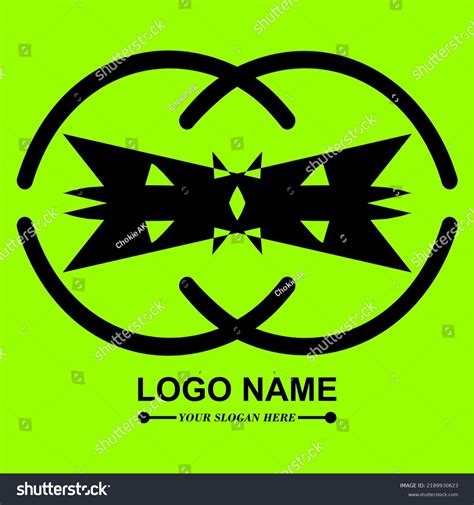 Black Color Logo Design Isolated Green Stock Vector (Royalty Free ...