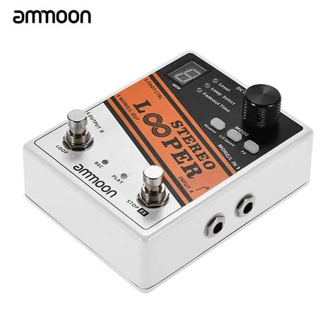 Ammoon STEREO LOOPER Loop Record Guitar Effect Pedal 10 Independent ...