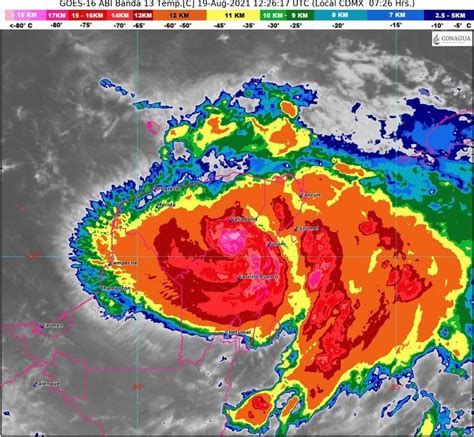 EL HURACÁN GRACE HA INGRESADO SOBRE EL ORIENTE DE LA PENÍNSULA DE