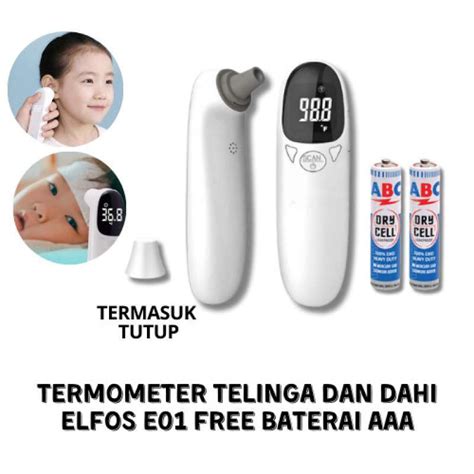 Jual Termometer Suhu Tubuh Digital Infrared Non Contact Elfos F02 Di