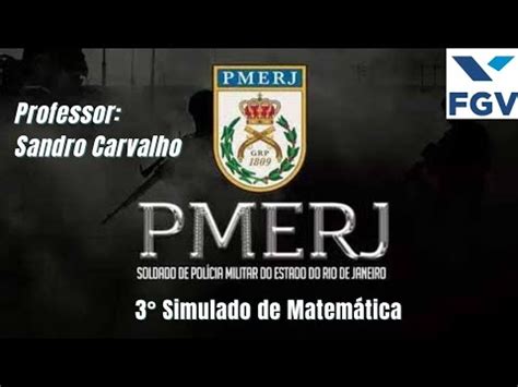 Correção do 3 Simulado de Matemática PMERJ YouTube