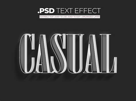 Premium Psd Casual Text Effect Style Psd Editable