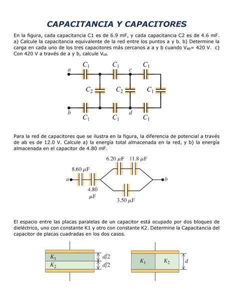 Capacitancia Y Capacitore Capacitancia Y Capacitores En La Figura