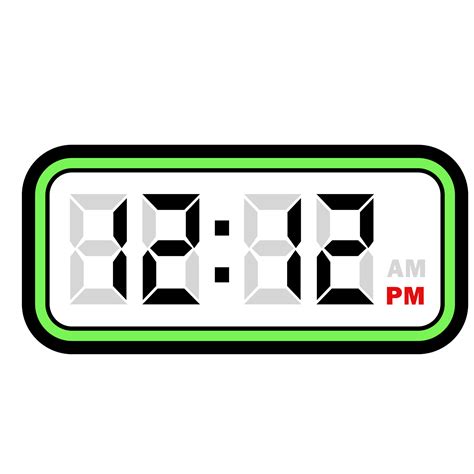 Digital Clock Time at 12.12 PM, Digital Clock 12 Hour Format 32048479 PNG