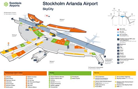 Stockholm Arlanda Airport Map (ARN) - Printable Terminal Maps, Shops