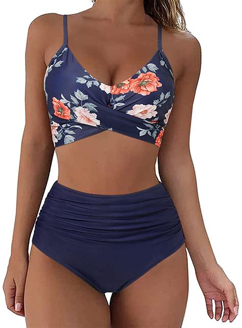 Suuksess Women Wrap Bikini Set Push Up High Waisted Piece Swimsuits Artofit