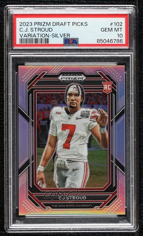 2023 Prizm Draft Picks Variation Silver Variations CJ Stroud PSA 10