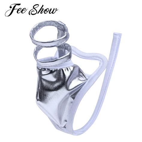 Herren Latex Bikini Tanga Slip Unterw Sche Dessous Leder Ouvert C String Tanga H Schen Erotische