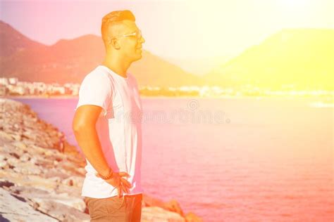 Fashion Portrait With A Model With Watermelon In Red Bikini Detox Copyspase Stock Photo Image